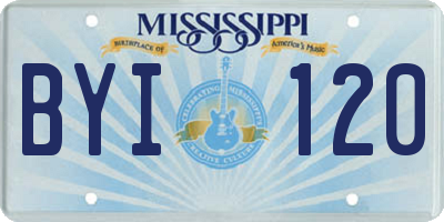 MS license plate BYI120