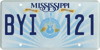MS license plate BYI121