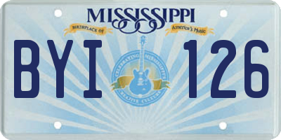 MS license plate BYI126