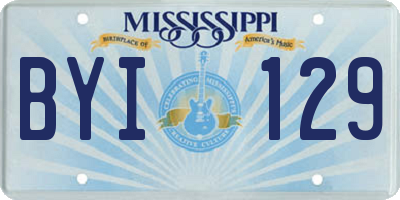 MS license plate BYI129