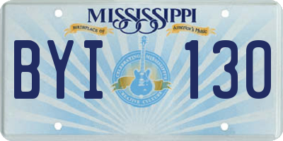 MS license plate BYI130