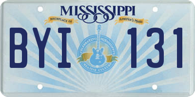 MS license plate BYI131