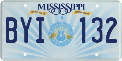 MS license plate BYI132