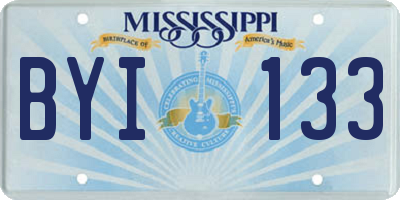 MS license plate BYI133