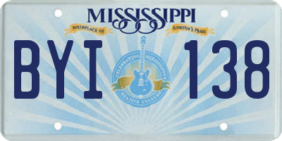 MS license plate BYI138