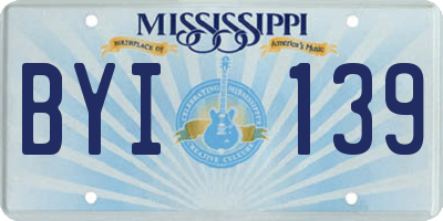 MS license plate BYI139