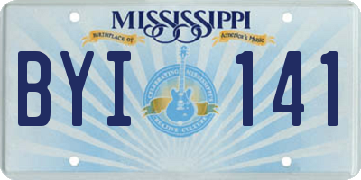 MS license plate BYI141