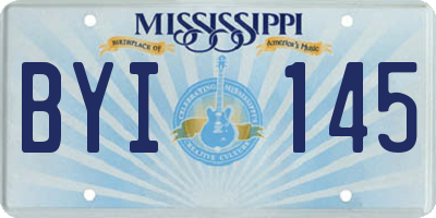 MS license plate BYI145