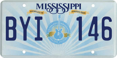 MS license plate BYI146