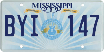 MS license plate BYI147