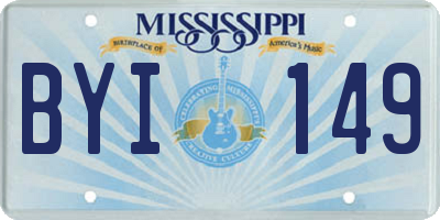MS license plate BYI149