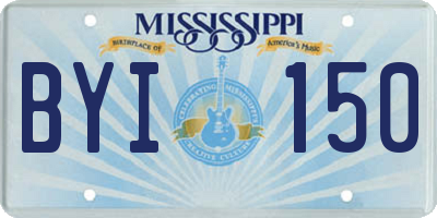 MS license plate BYI150