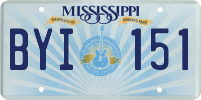 MS license plate BYI151