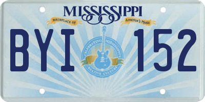 MS license plate BYI152