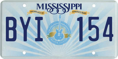 MS license plate BYI154