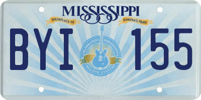 MS license plate BYI155