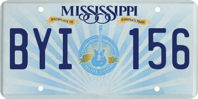 MS license plate BYI156