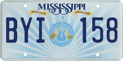 MS license plate BYI158