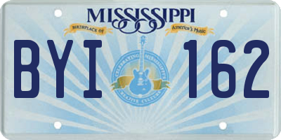 MS license plate BYI162