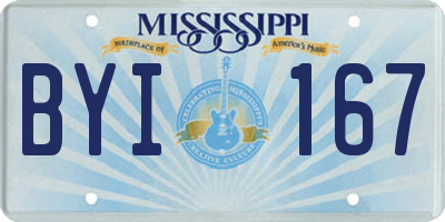 MS license plate BYI167