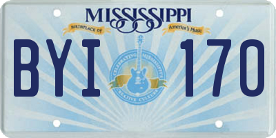 MS license plate BYI170