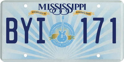 MS license plate BYI171