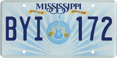MS license plate BYI172