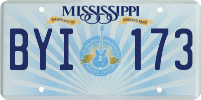 MS license plate BYI173