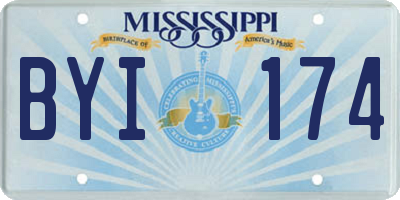 MS license plate BYI174