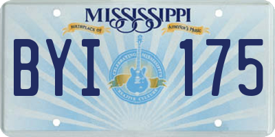 MS license plate BYI175