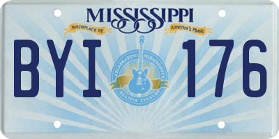 MS license plate BYI176