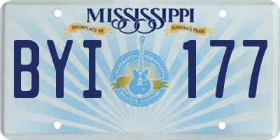 MS license plate BYI177