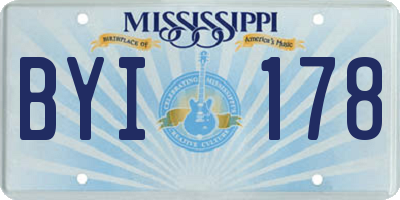 MS license plate BYI178