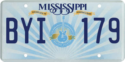 MS license plate BYI179
