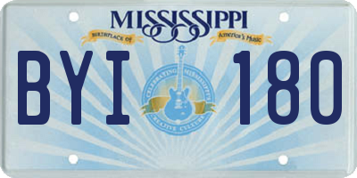MS license plate BYI180