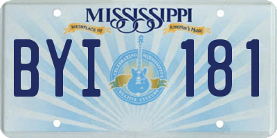 MS license plate BYI181