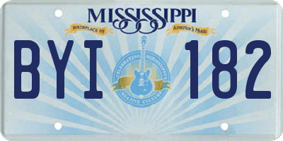 MS license plate BYI182