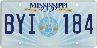 MS license plate BYI184