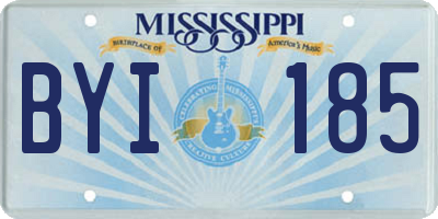 MS license plate BYI185
