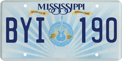 MS license plate BYI190