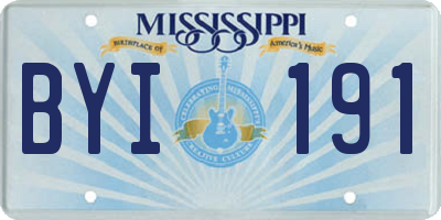 MS license plate BYI191