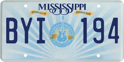 MS license plate BYI194