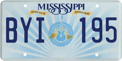 MS license plate BYI195