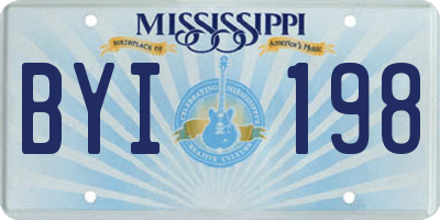 MS license plate BYI198