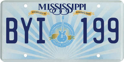 MS license plate BYI199