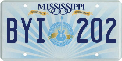 MS license plate BYI202