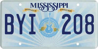 MS license plate BYI208