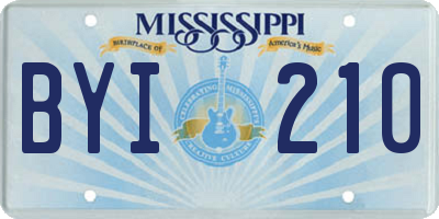 MS license plate BYI210