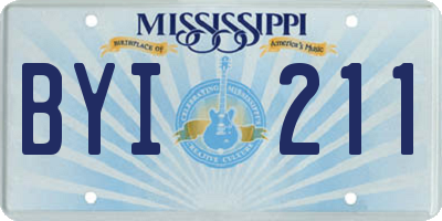 MS license plate BYI211