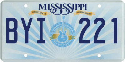 MS license plate BYI221
